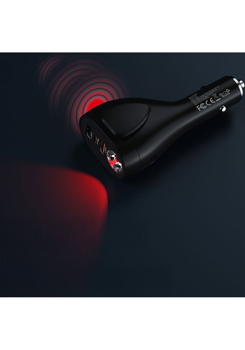 Lenyes CA70 Type-C + Dual USB-A Portlu Hızlı Şarj Özellikli Çok Fonksiyonlu Araç Şarj Aleti 20W