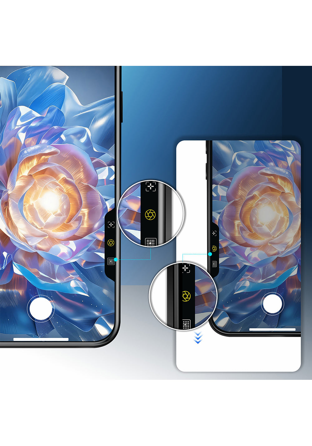 Apple iPhone 17 Pro Max Mohseven Pure Safir Coating HD 3D Glue Temperli Cam Ekran Koruyucu