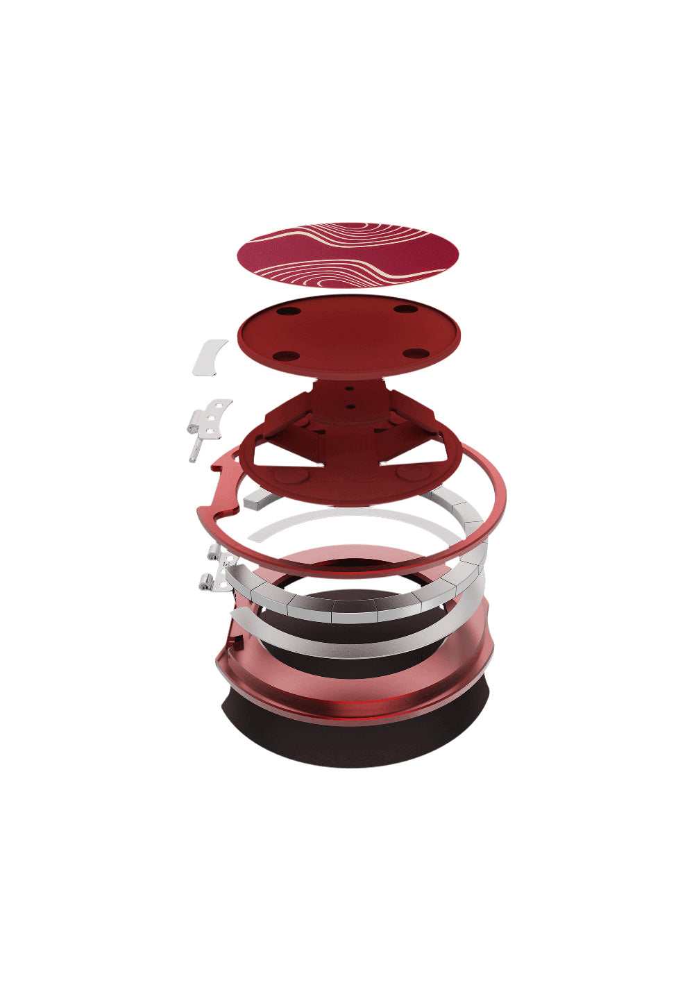 Raptic FreeFlow Grid Serisi 360 Derece Dönebilen Magnetik Ring Stand Telefon Tutucu