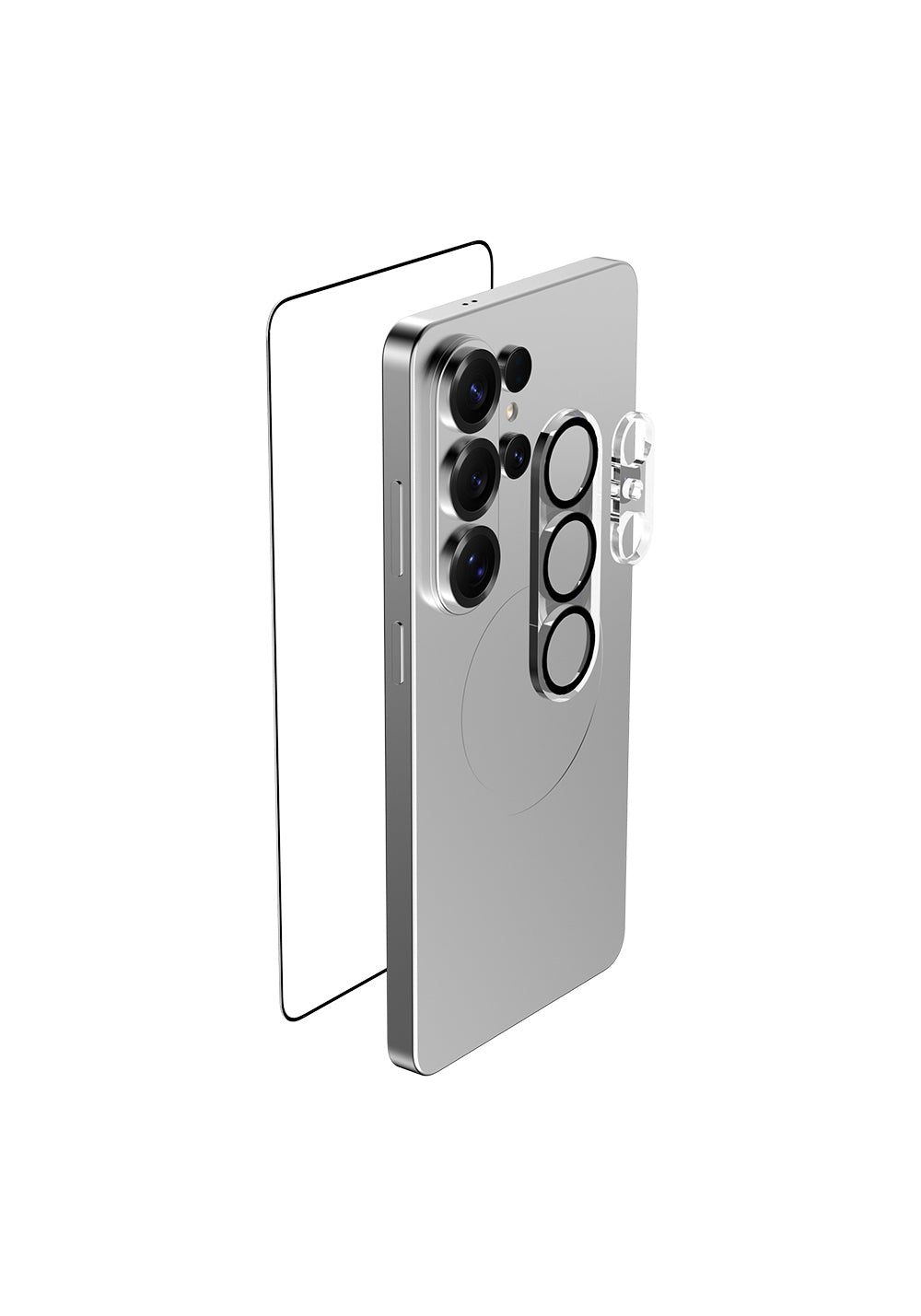 Galaxy S26 Ultra Raptic 2in1 Bundle Kit Parmak İzi BırakmayanTemperli Ekran Koruyucu + Lens Koruyucu Set