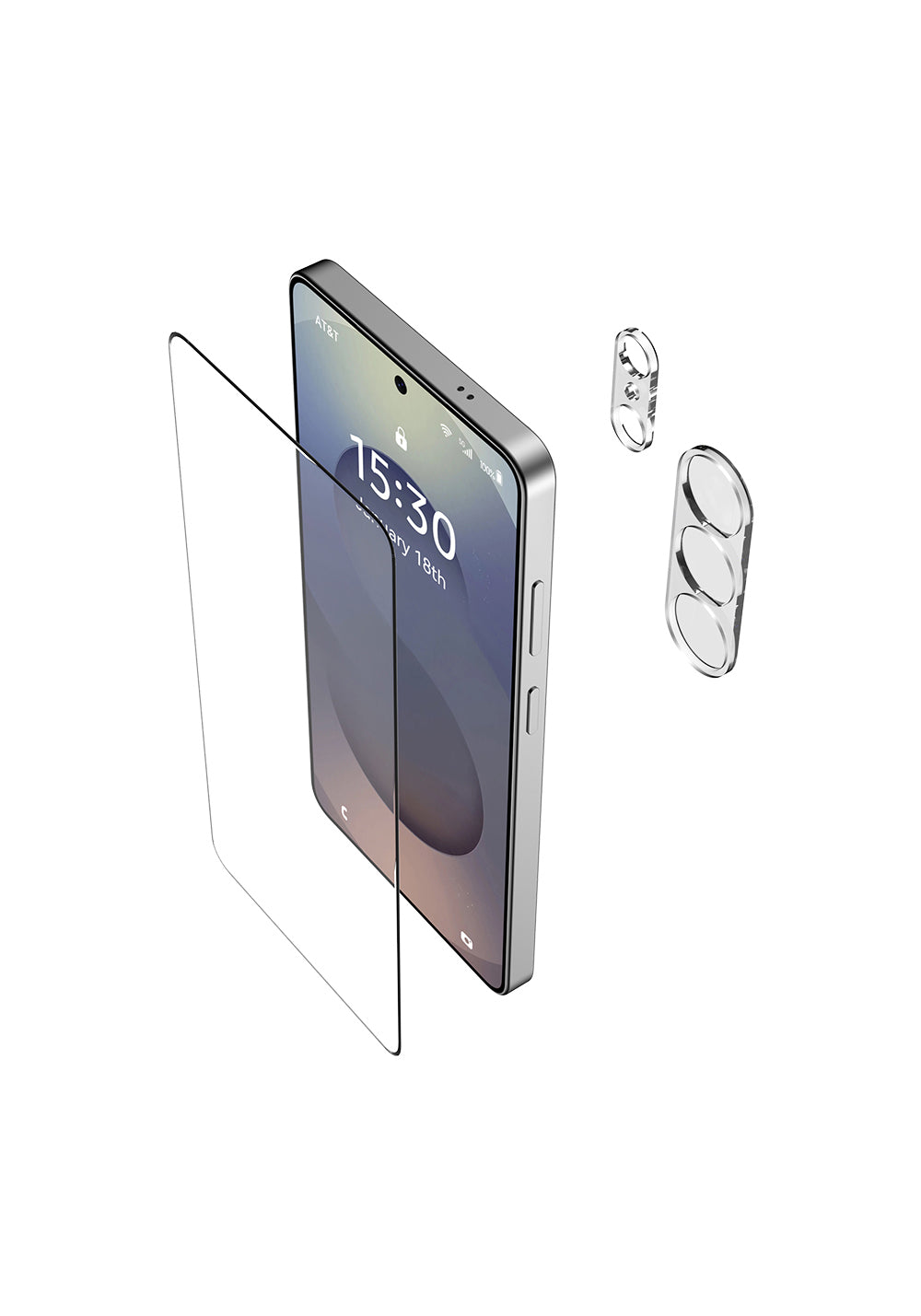 Galaxy S26 Ultra Raptic 2in1 Bundle Kit Parmak İzi BırakmayanTemperli Ekran Koruyucu + Lens Koruyucu Set