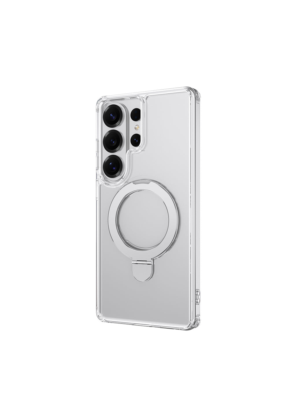 Galaxy S26 Ultra Kılıf Manyetik Şarj Uyumlu Raptic Air Stand Serisi Buzlu Transparan Tasarımlı Standlı Kapak