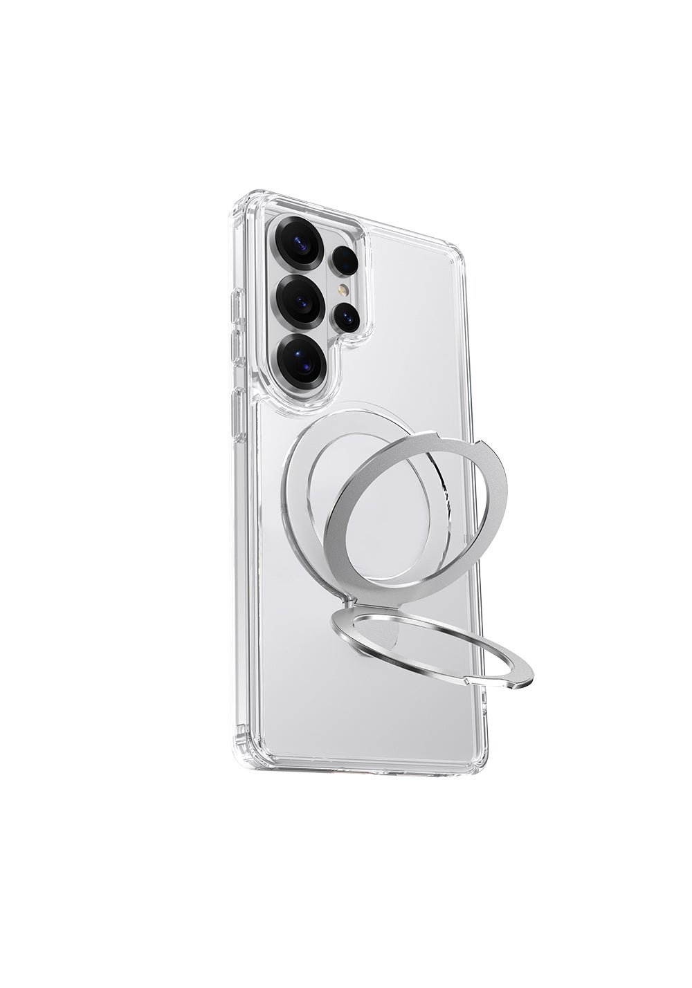 Galaxy S26 Ultra Kılıf Manyetik Şarj Uyumlu Raptic Air Stand Serisi Buzlu Transparan Tasarımlı Standlı Kapak