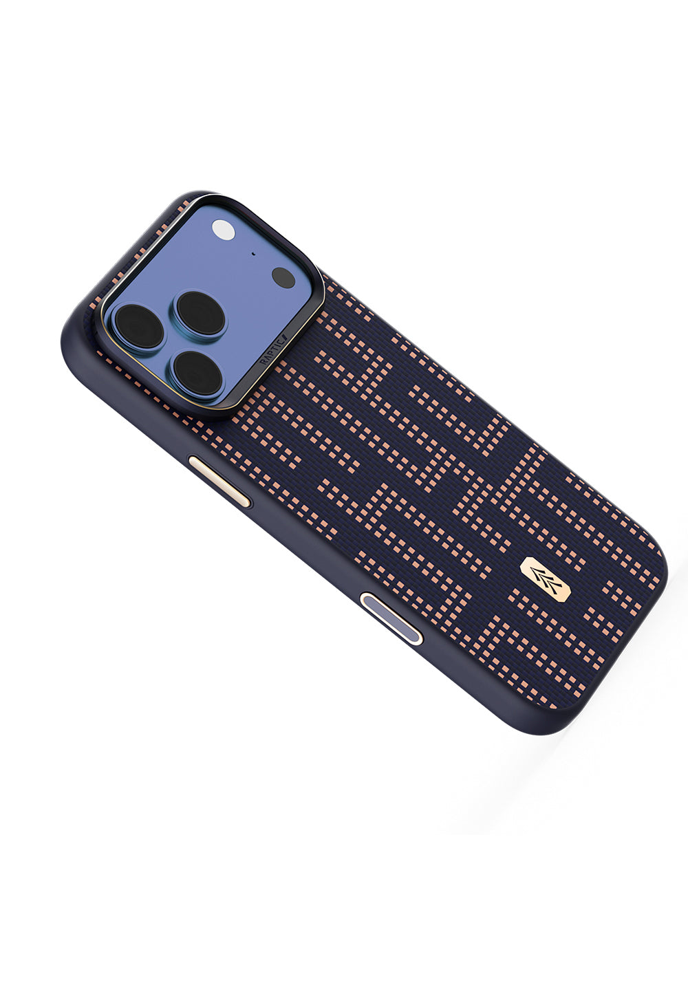 Apple iPhone 17 Pro Max Kılıf Manyetik Şarj Uyumlu Raptic Aramid Dual Grid Serisi Karbon Kapak