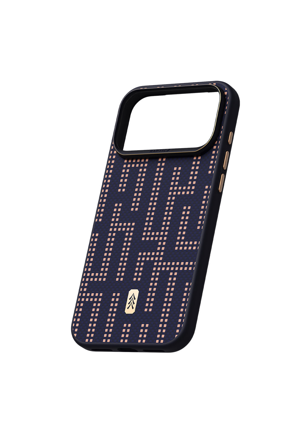 Apple iPhone 17 Pro Max Kılıf Manyetik Şarj Uyumlu Raptic Aramid Dual Grid Serisi Karbon Kapak