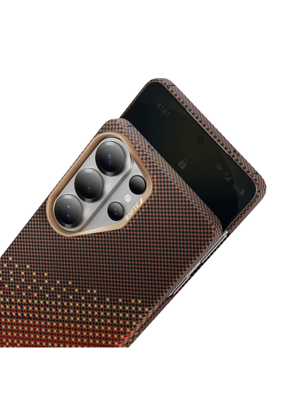 Galaxy S26 Ultra Kılıf Manyetik Şarj Uyumlu Raptic Aramid Skin Serisi Karbon Kapak
