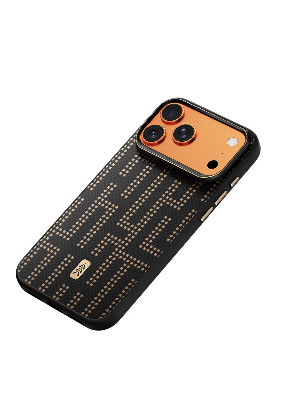 Apple iPhone 17 Pro Kılıf Manyetik Şarj Uyumlu Raptic Aramid Skin Serisi Karbon Kapak