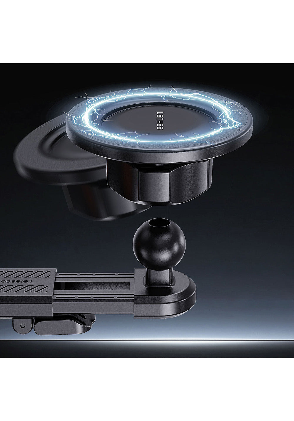 Lenyes CR210 360 Dönebilen V Köşeli Magnetik Araç İçi Telefon Tutucu