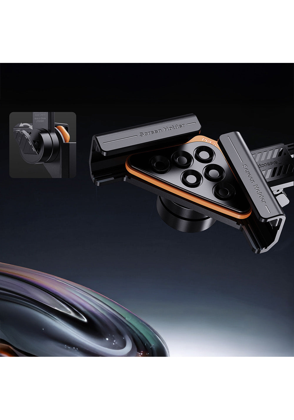 Lenyes CR210 360 Dönebilen V Köşeli Magnetik Araç İçi Telefon Tutucu
