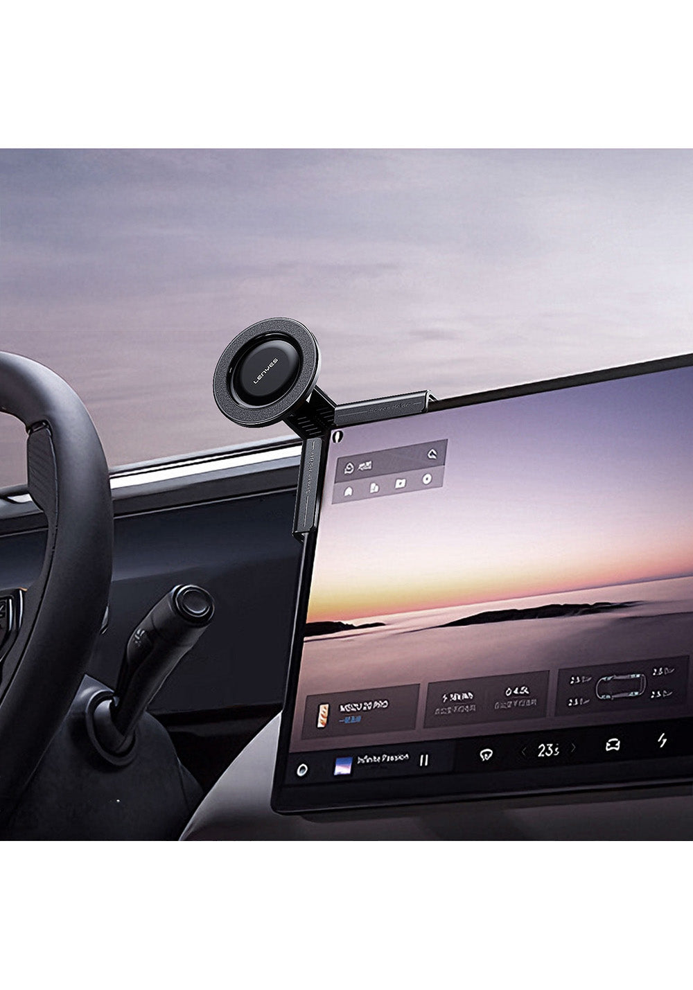 Lenyes CR210 360 Dönebilen V Köşeli Magnetik Araç İçi Telefon Tutucu