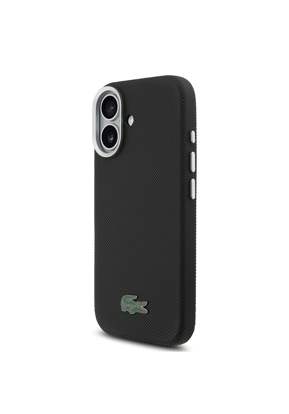 Apple iPhone 17 Kılıf Lacoste Orijinal Lisanslı M-Safe Şarj Özellikli PVC Pike Desenli Arka Yüzey İkonik Timsah Dokuma Logolu Kapak