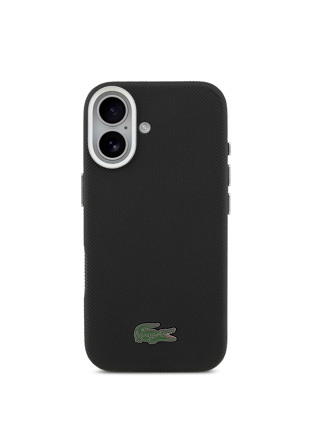 Apple iPhone 17 Kılıf Lacoste Orijinal Lisanslı M-Safe Şarj Özellikli PVC Pike Desenli Arka Yüzey İkonik Timsah Dokuma Logolu Kapak