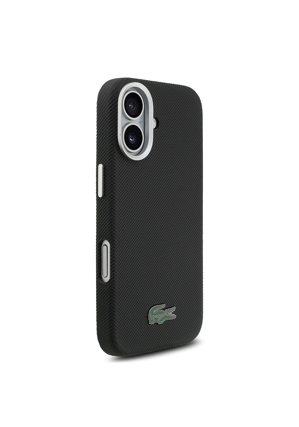 Apple iPhone 17 Kılıf Lacoste Orijinal Lisanslı M-Safe Şarj Özellikli PVC Pike Desenli Arka Yüzey İkonik Timsah Dokuma Logolu Kapak
