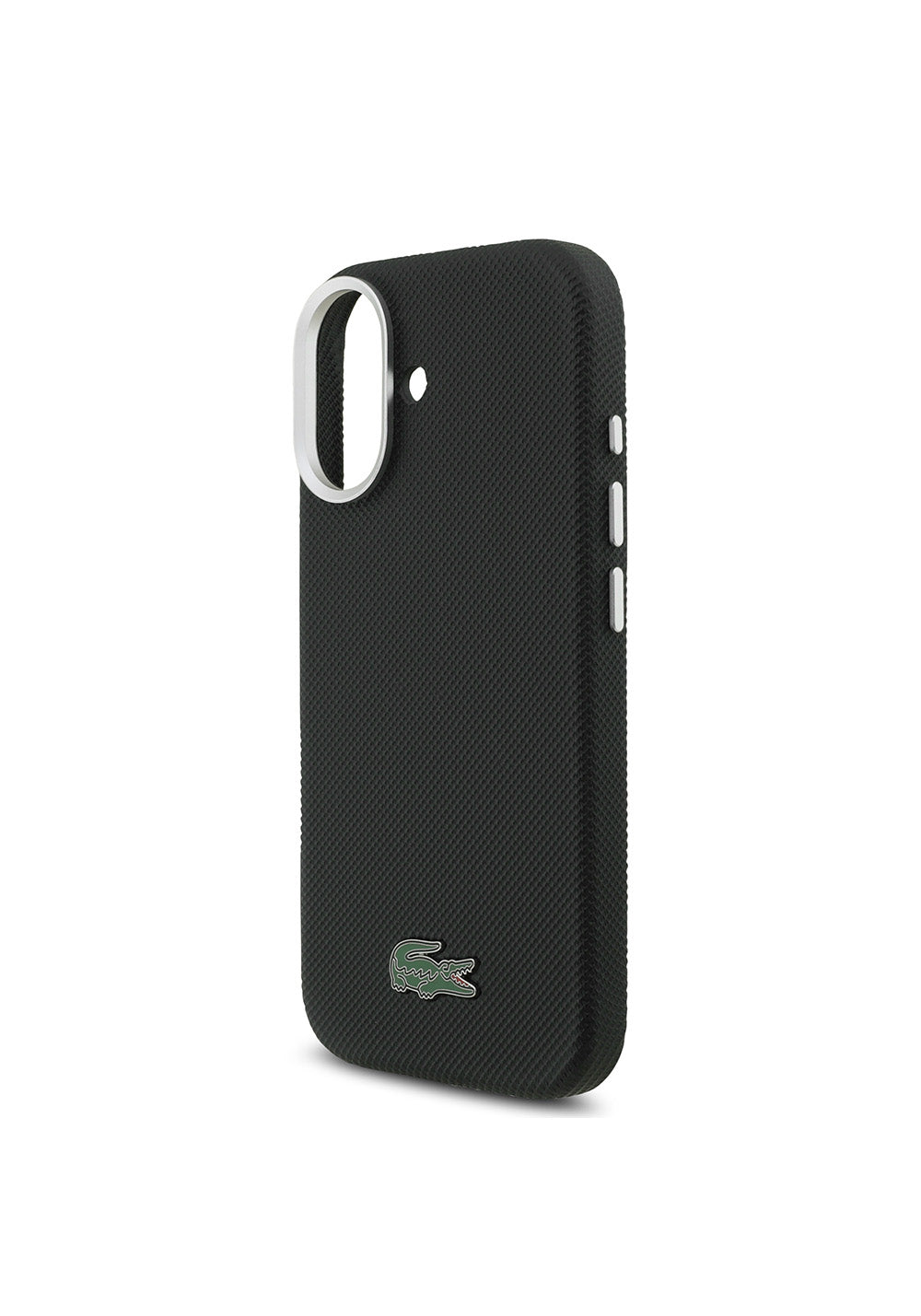 Apple iPhone 17 Kılıf Lacoste Orijinal Lisanslı M-Safe Şarj Özellikli PVC Pike Desenli Arka Yüzey İkonik Timsah Dokuma Logolu Kapak