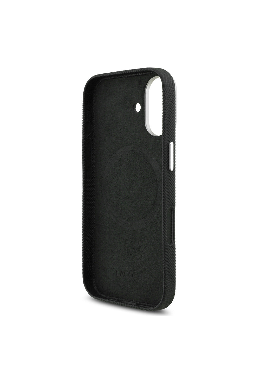 Apple iPhone 17 Kılıf Lacoste Orijinal Lisanslı M-Safe Şarj Özellikli PVC Pike Desenli Arka Yüzey İkonik Timsah Dokuma Logolu Kapak