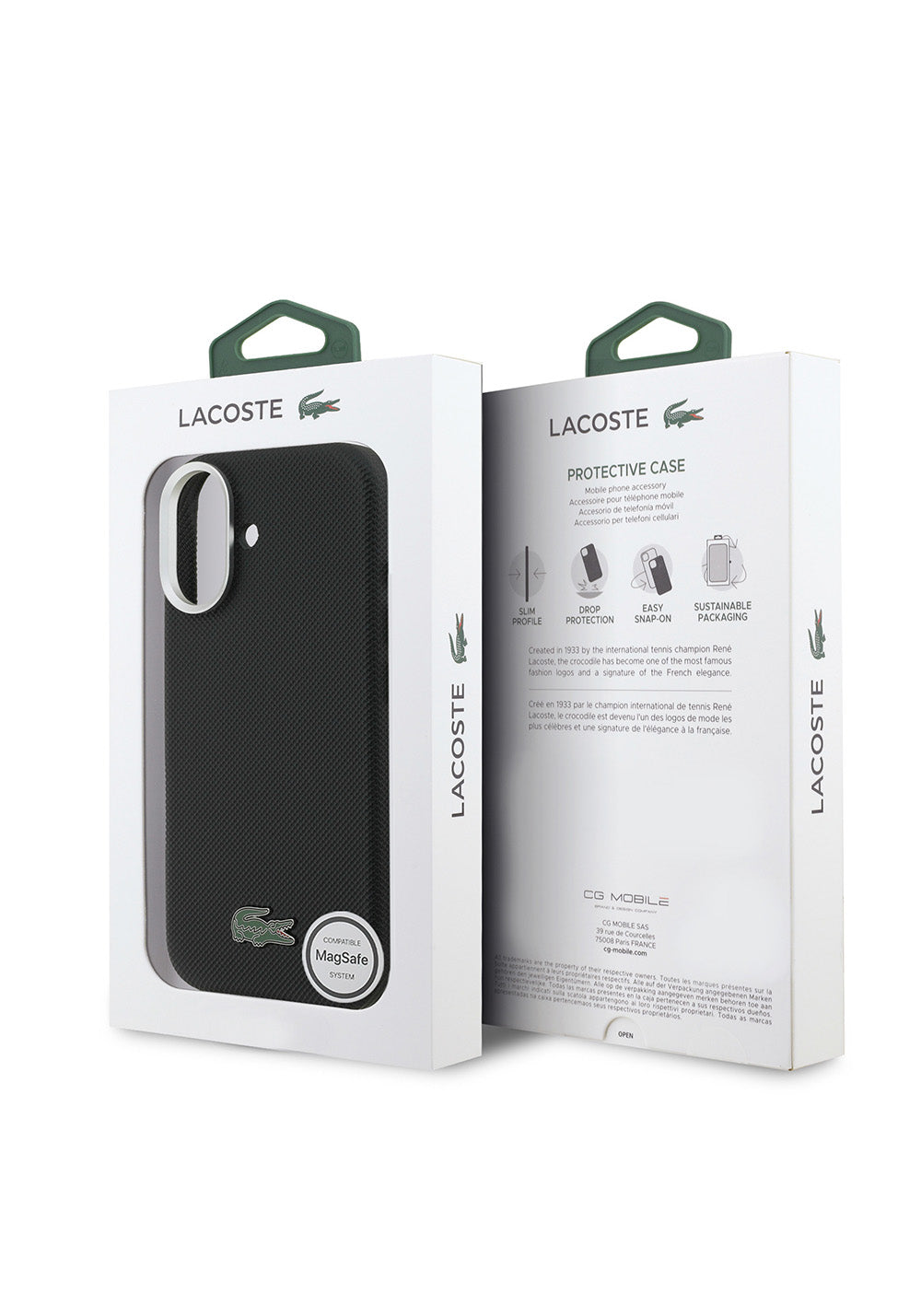 Apple iPhone 17 Kılıf Lacoste Orijinal Lisanslı M-Safe Şarj Özellikli PVC Pike Desenli Arka Yüzey İkonik Timsah Dokuma Logolu Kapak