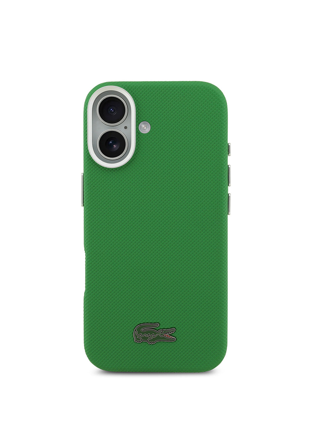 Apple iPhone 17 Kılıf Lacoste Orijinal Lisanslı M-Safe Şarj Özellikli PVC Pike Desenli Arka Yüzey İkonik Timsah Dokuma Logolu Kapak