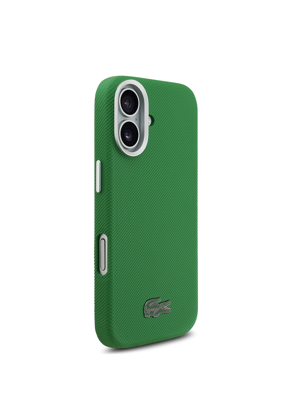 Apple iPhone 17 Kılıf Lacoste Orijinal Lisanslı M-Safe Şarj Özellikli PVC Pike Desenli Arka Yüzey İkonik Timsah Dokuma Logolu Kapak