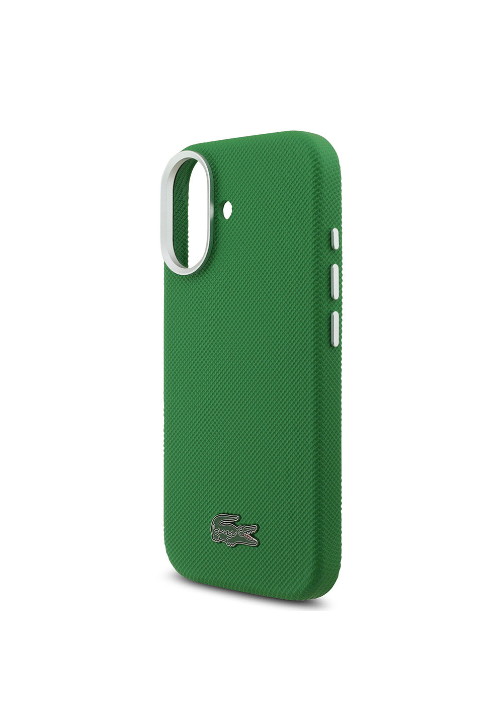 Apple iPhone 17 Kılıf Lacoste Orijinal Lisanslı M-Safe Şarj Özellikli PVC Pike Desenli Arka Yüzey İkonik Timsah Dokuma Logolu Kapak