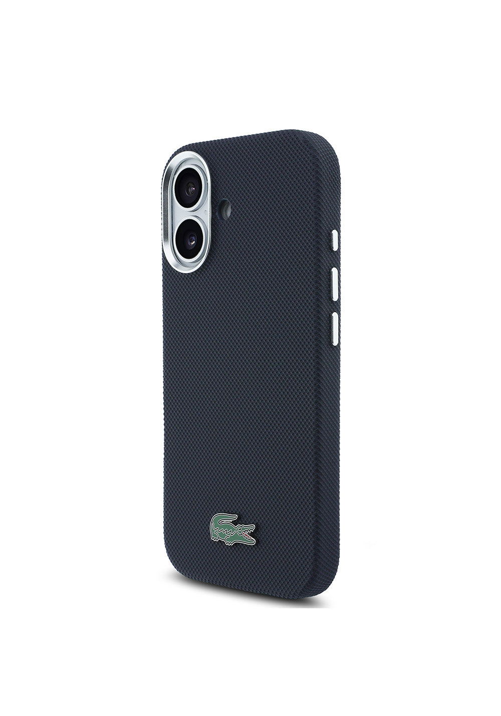 Apple iPhone 17 Kılıf Lacoste Orijinal Lisanslı M-Safe Şarj Özellikli PVC Pike Desenli Arka Yüzey İkonik Timsah Dokuma Logolu Kapak