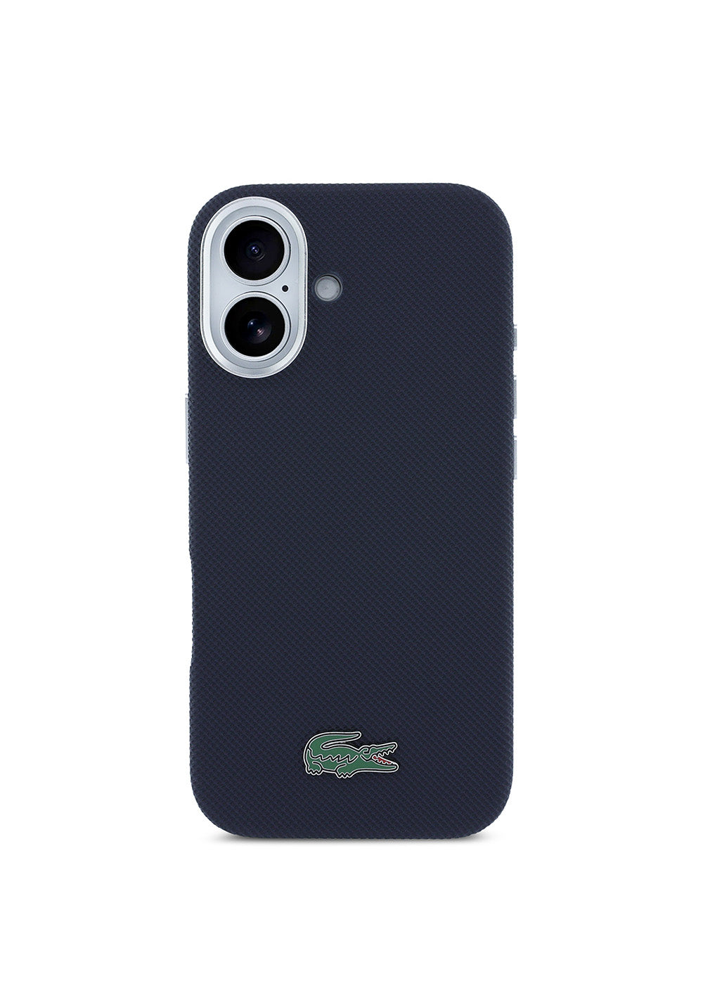 Apple iPhone 17 Kılıf Lacoste Orijinal Lisanslı M-Safe Şarj Özellikli PVC Pike Desenli Arka Yüzey İkonik Timsah Dokuma Logolu Kapak