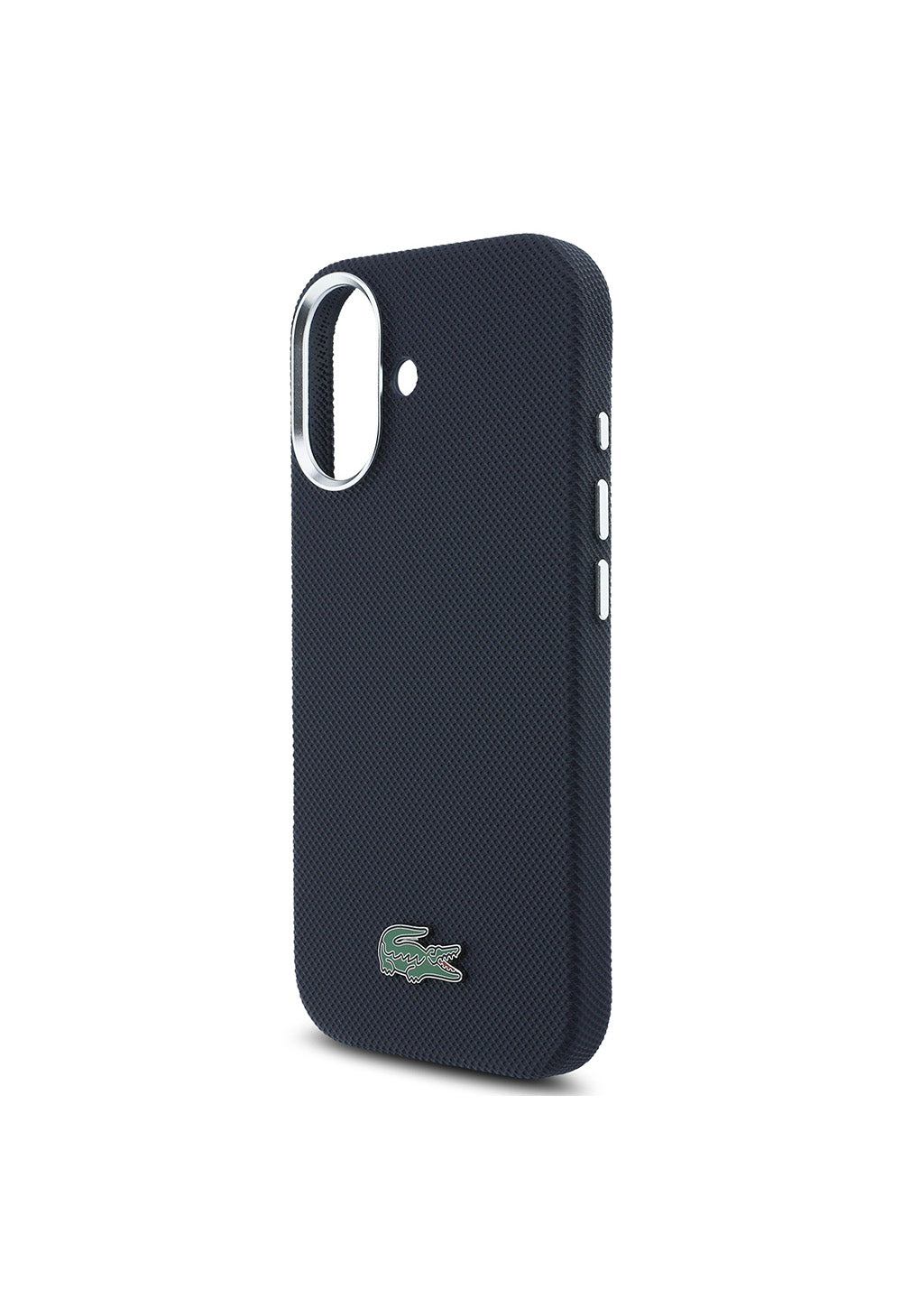 Apple iPhone 17 Kılıf Lacoste Orijinal Lisanslı M-Safe Şarj Özellikli PVC Pike Desenli Arka Yüzey İkonik Timsah Dokuma Logolu Kapak