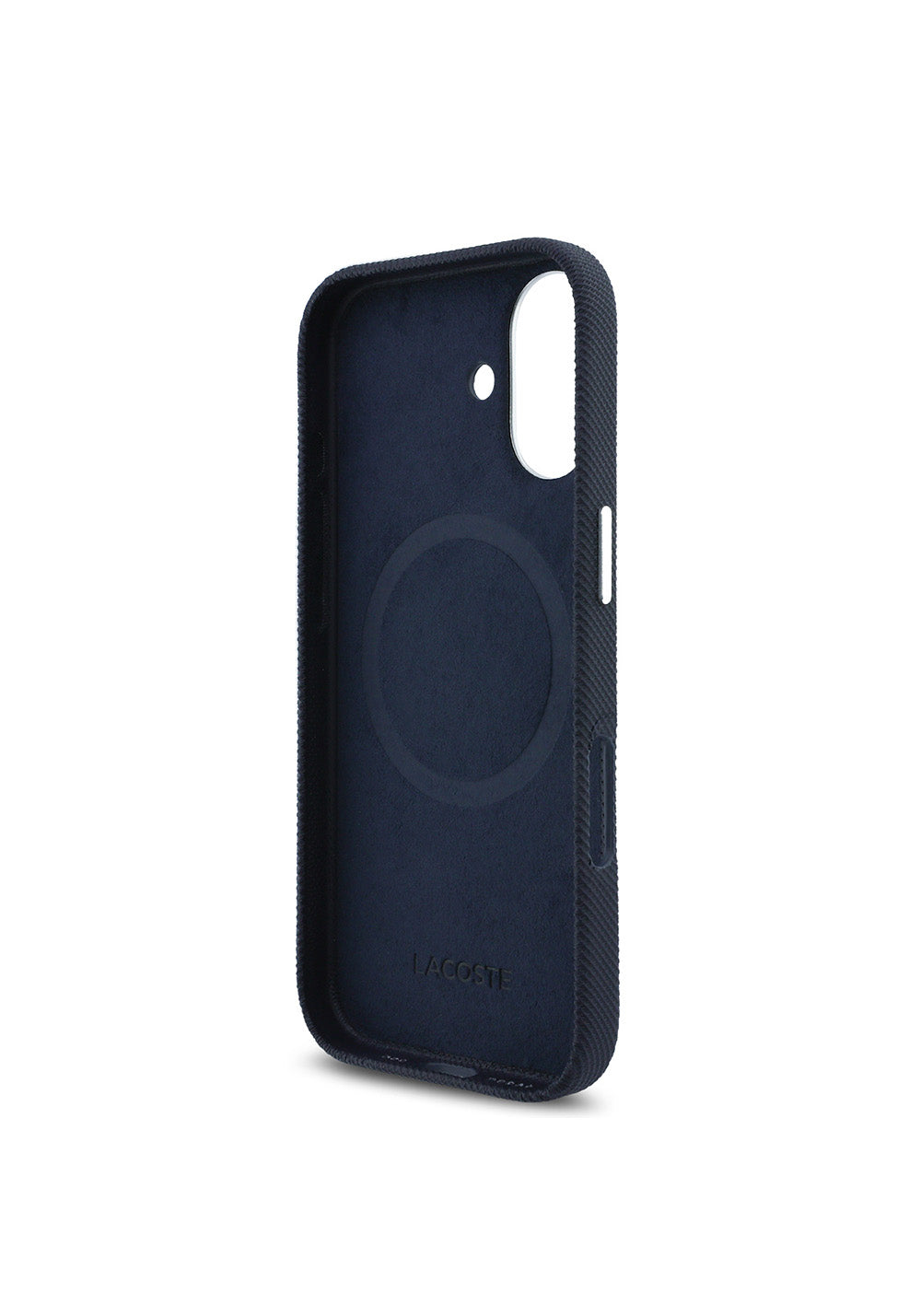 Apple iPhone 17 Kılıf Lacoste Orijinal Lisanslı M-Safe Şarj Özellikli PVC Pike Desenli Arka Yüzey İkonik Timsah Dokuma Logolu Kapak