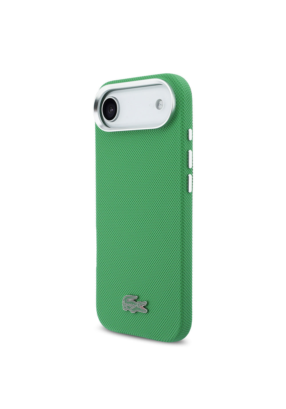 Apple iPhone 17 Air Kılıf Lacoste Orijinal Lisanslı M-Safe Şarj Özellikli PVC Pike Desenli Arka Yüzey İkonik Timsah Dokuma Logolu Kapak