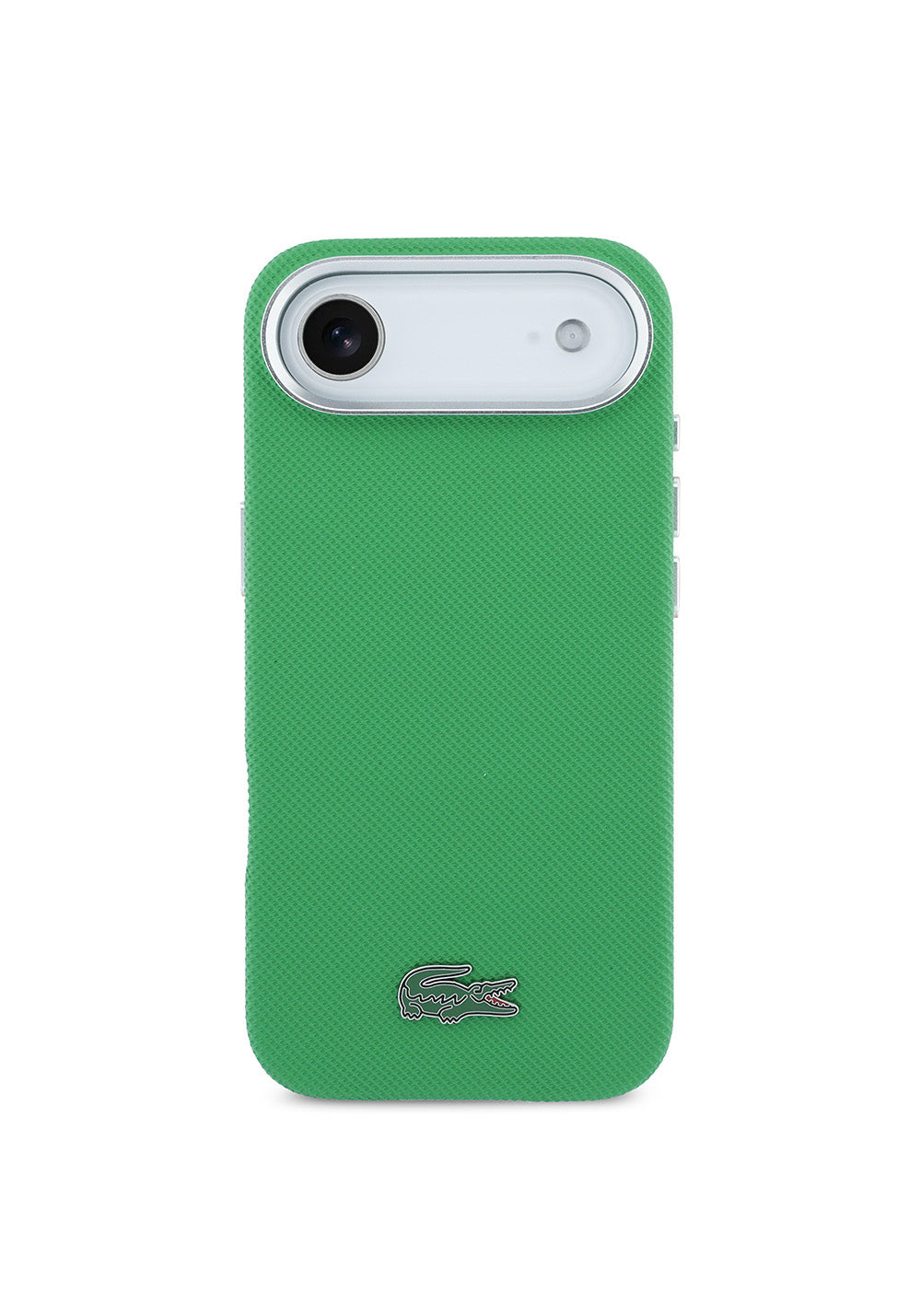 Apple iPhone 17 Air Kılıf Lacoste Orijinal Lisanslı M-Safe Şarj Özellikli PVC Pike Desenli Arka Yüzey İkonik Timsah Dokuma Logolu Kapak