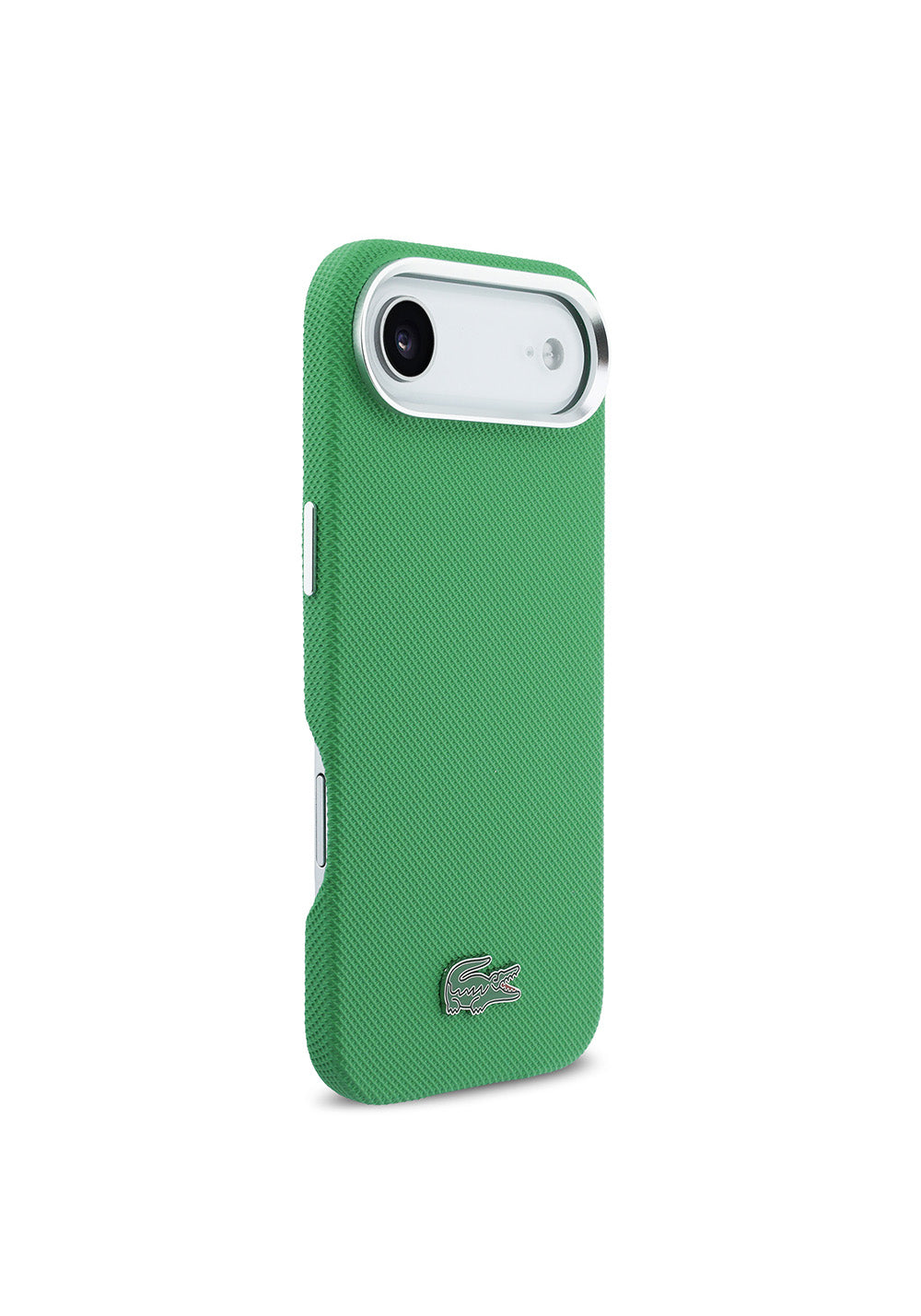 Apple iPhone 17 Air Kılıf Lacoste Orijinal Lisanslı M-Safe Şarj Özellikli PVC Pike Desenli Arka Yüzey İkonik Timsah Dokuma Logolu Kapak