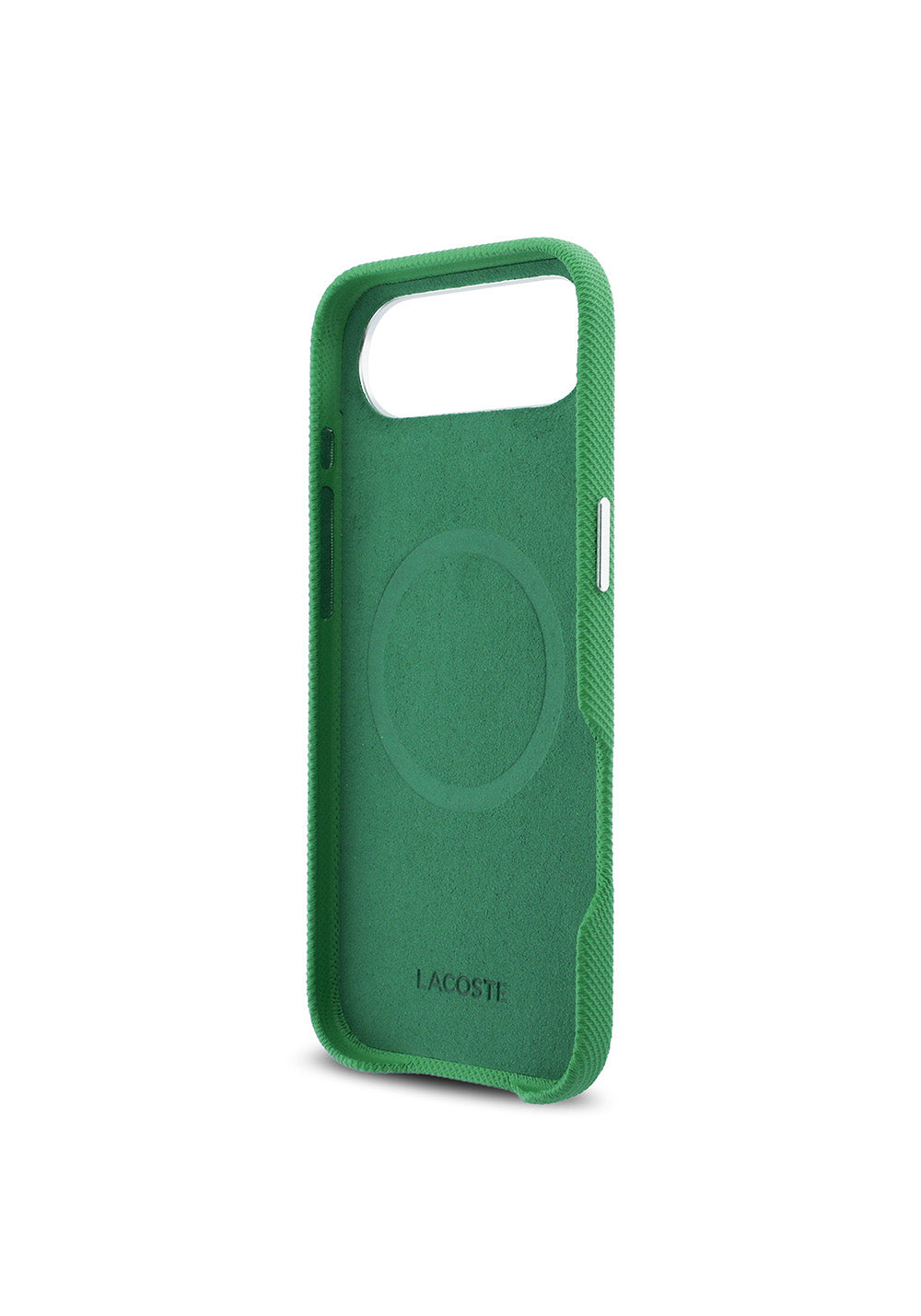 Apple iPhone 17 Air Kılıf Lacoste Orijinal Lisanslı M-Safe Şarj Özellikli PVC Pike Desenli Arka Yüzey İkonik Timsah Dokuma Logolu Kapak