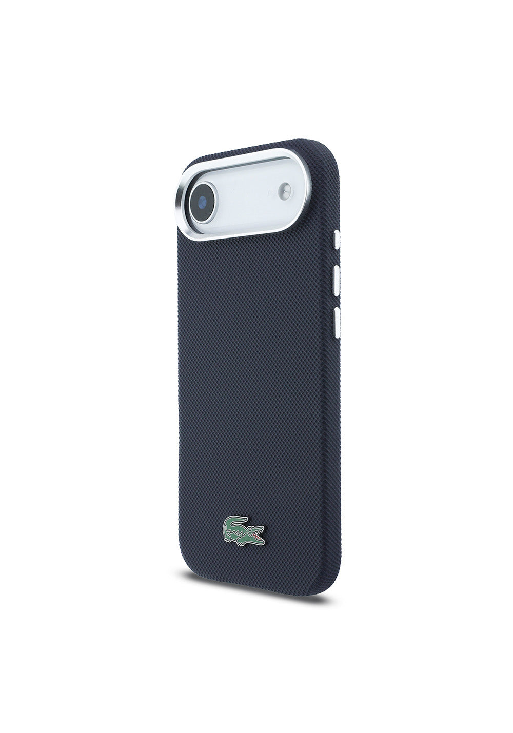 Apple iPhone 17 Air Kılıf Lacoste Orijinal Lisanslı M-Safe Şarj Özellikli PVC Pike Desenli Arka Yüzey İkonik Timsah Dokuma Logolu Kapak