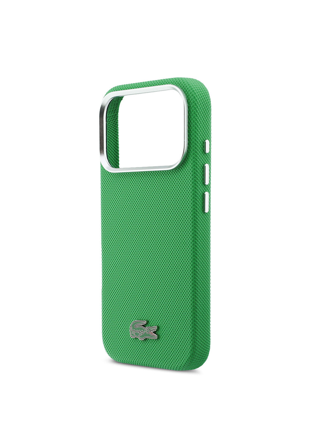 Apple iPhone 17 Pro Kılıf Lacoste Orijinal Lisanslı M-Safe Şarj Özellikli PVC Pike Desenli Arka Yüzey İkonik Timsah Dokuma Logolu Kapak