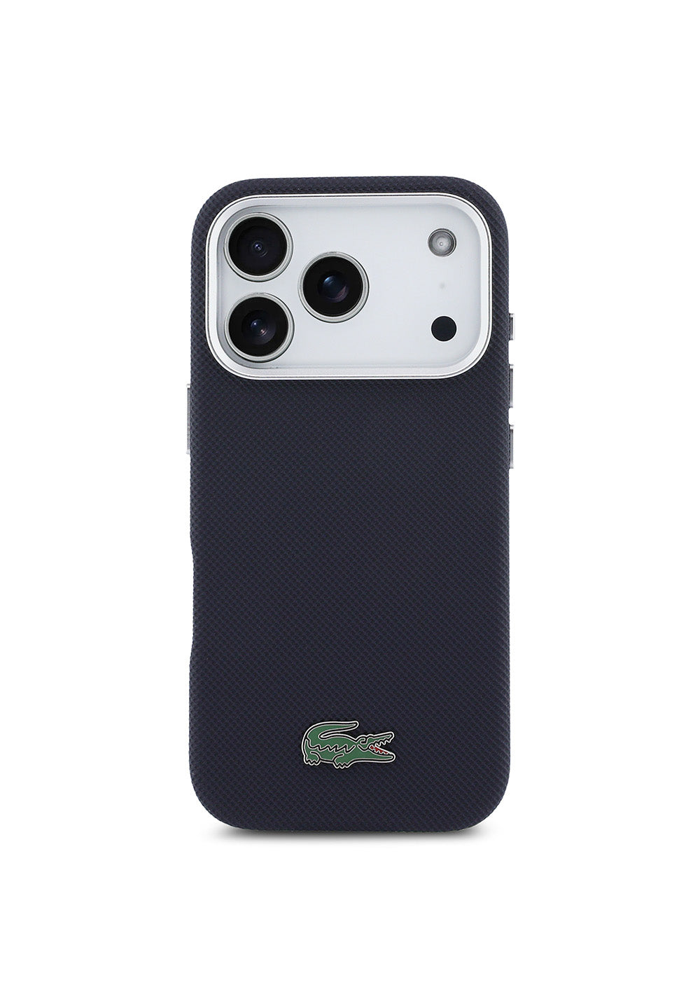 Apple iPhone 17 Pro Kılıf Lacoste Orijinal Lisanslı M-Safe Şarj Özellikli PVC Pike Desenli Arka Yüzey İkonik Timsah Dokuma Logolu Kapak