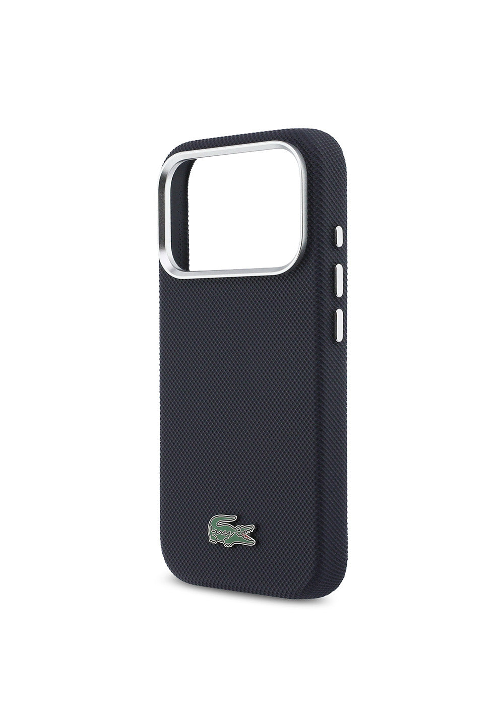 Apple iPhone 17 Pro Kılıf Lacoste Orijinal Lisanslı M-Safe Şarj Özellikli PVC Pike Desenli Arka Yüzey İkonik Timsah Dokuma Logolu Kapak