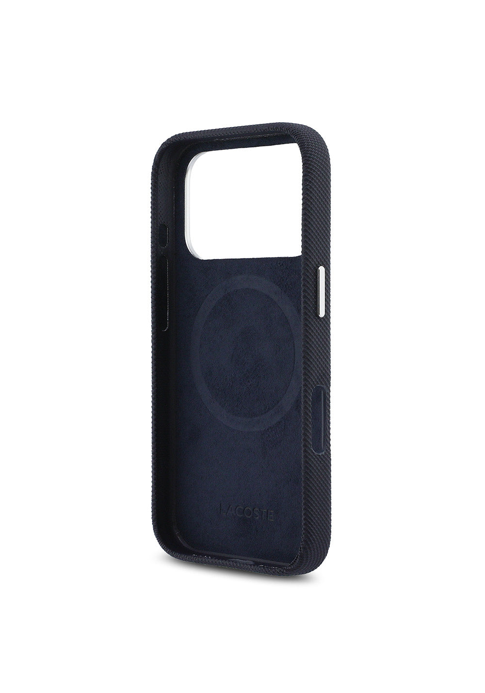 Apple iPhone 17 Pro Kılıf Lacoste Orijinal Lisanslı M-Safe Şarj Özellikli PVC Pike Desenli Arka Yüzey İkonik Timsah Dokuma Logolu Kapak