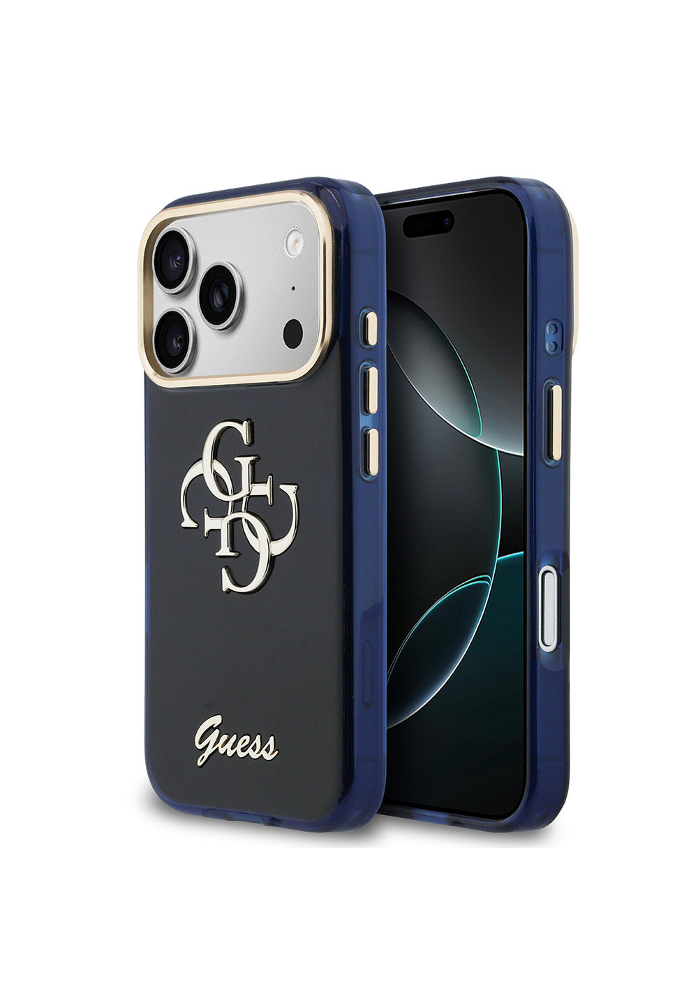 Apple iPhone 17 Pro Max Kılıf Guess Orijinal Lisanslı Yazı ve 4G Büyük Metal Logolu Silikon Kapak