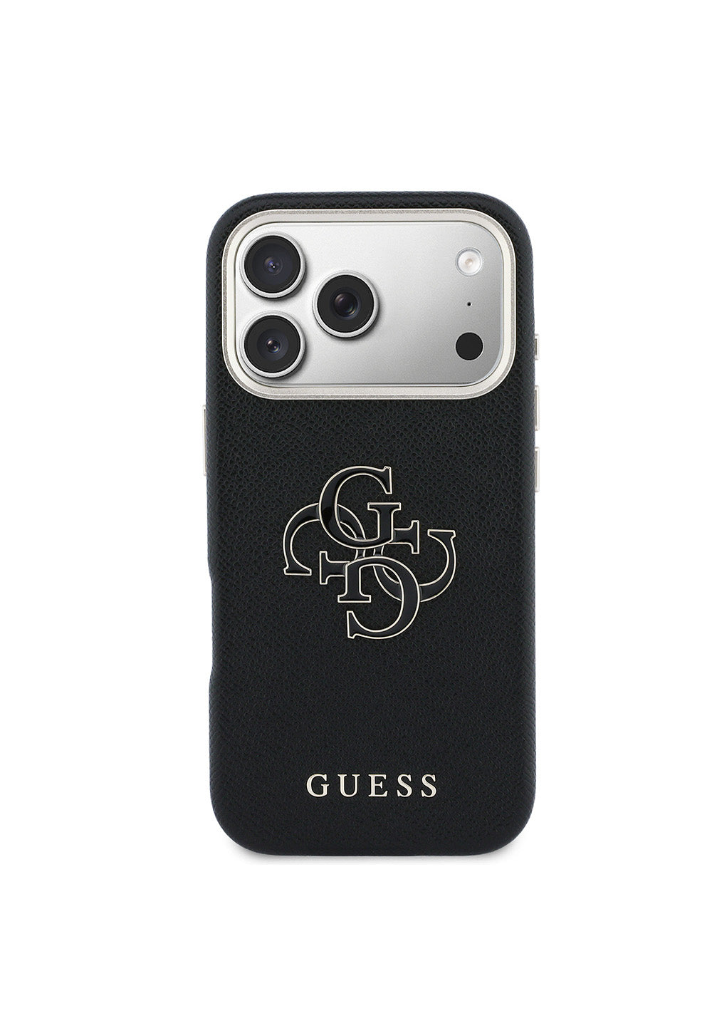 Apple iPhone 17 Pro Kılıf Guess Orijinal Lisanslı 4G Büyük Metal Kamera Çerçeveli PU Deri Resin Kapak