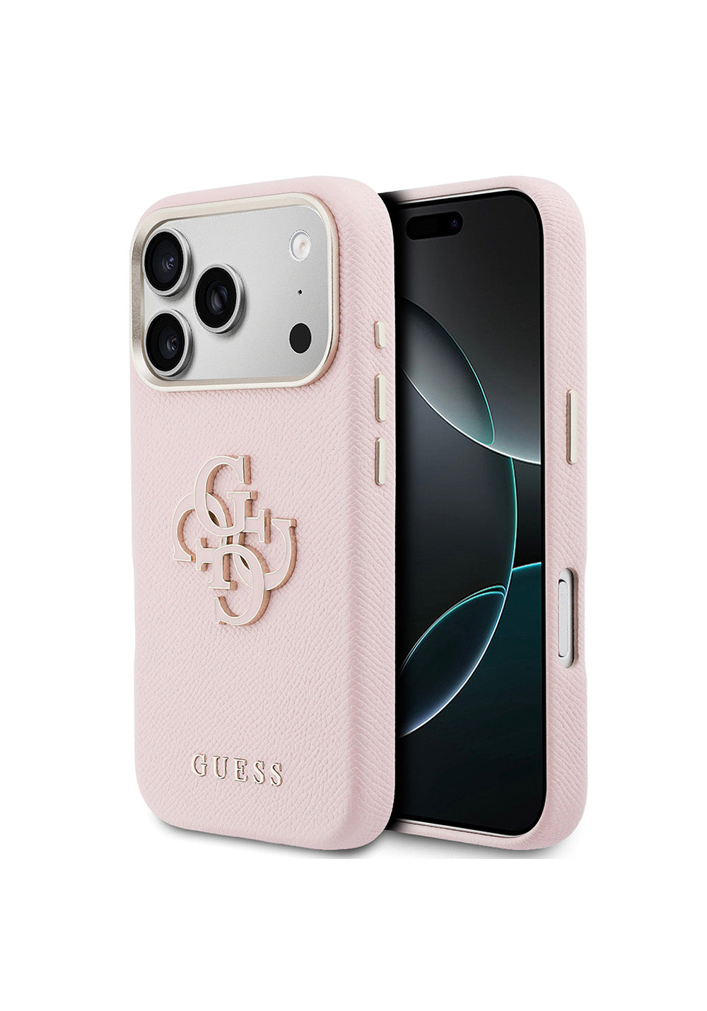 Apple iPhone 17 Pro Kılıf Guess Orijinal Lisanslı 4G Büyük Metal Kamera Çerçeveli PU Deri Resin Kapak