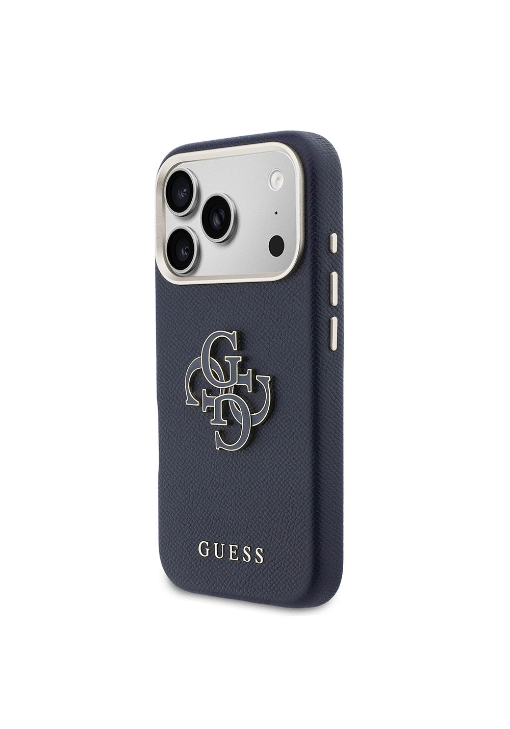 Apple iPhone 17 Pro Kılıf Guess Orijinal Lisanslı 4G Büyük Metal Kamera Çerçeveli PU Deri Resin Kapak