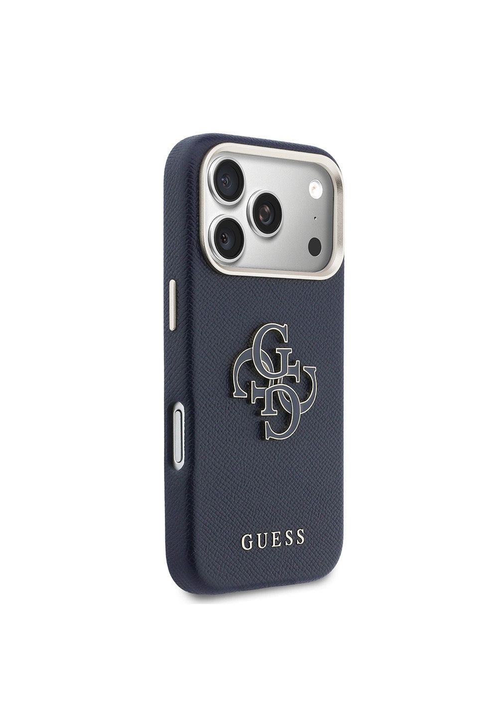 Apple iPhone 17 Pro Kılıf Guess Orijinal Lisanslı 4G Büyük Metal Kamera Çerçeveli PU Deri Resin Kapak