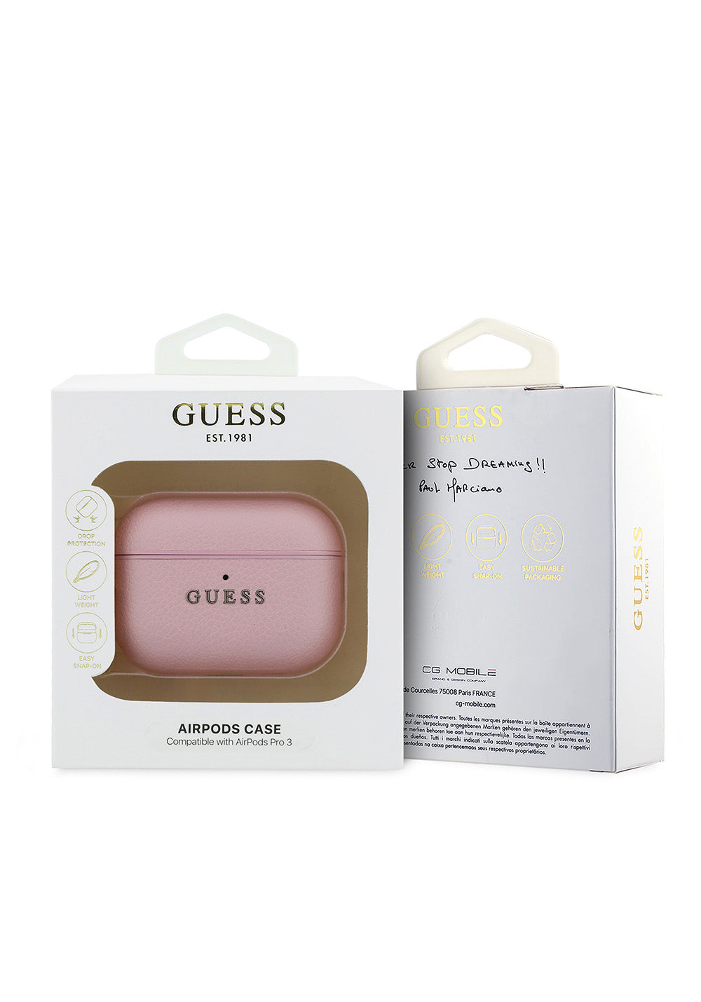 Apple Airpods Pro 3 Kılıf Guess Orijinal Lisanslı Anahtarlıklı PU Deri Kapak