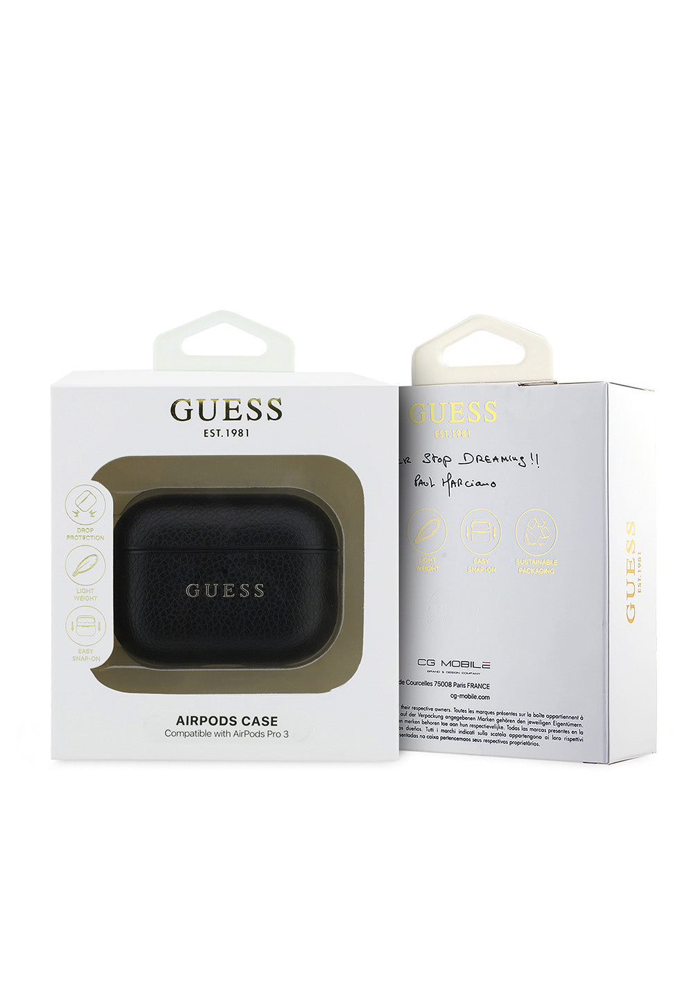 Apple Airpods Pro 3 Kılıf Guess Orijinal Lisanslı Anahtarlıklı PU Deri Kapak