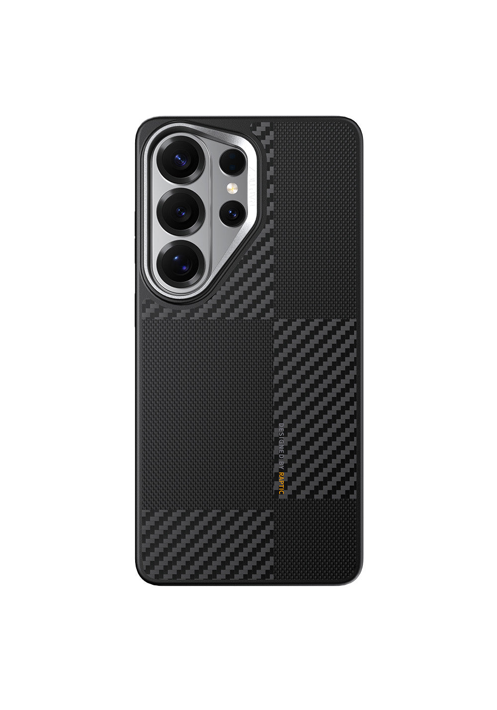 Galaxy S26 Ultra Kılıf Manyetik Şarj Uyumlu 600D Metal Kamera Çerçeveli Raptic Aramid Dual Serisi Karbon Kapak