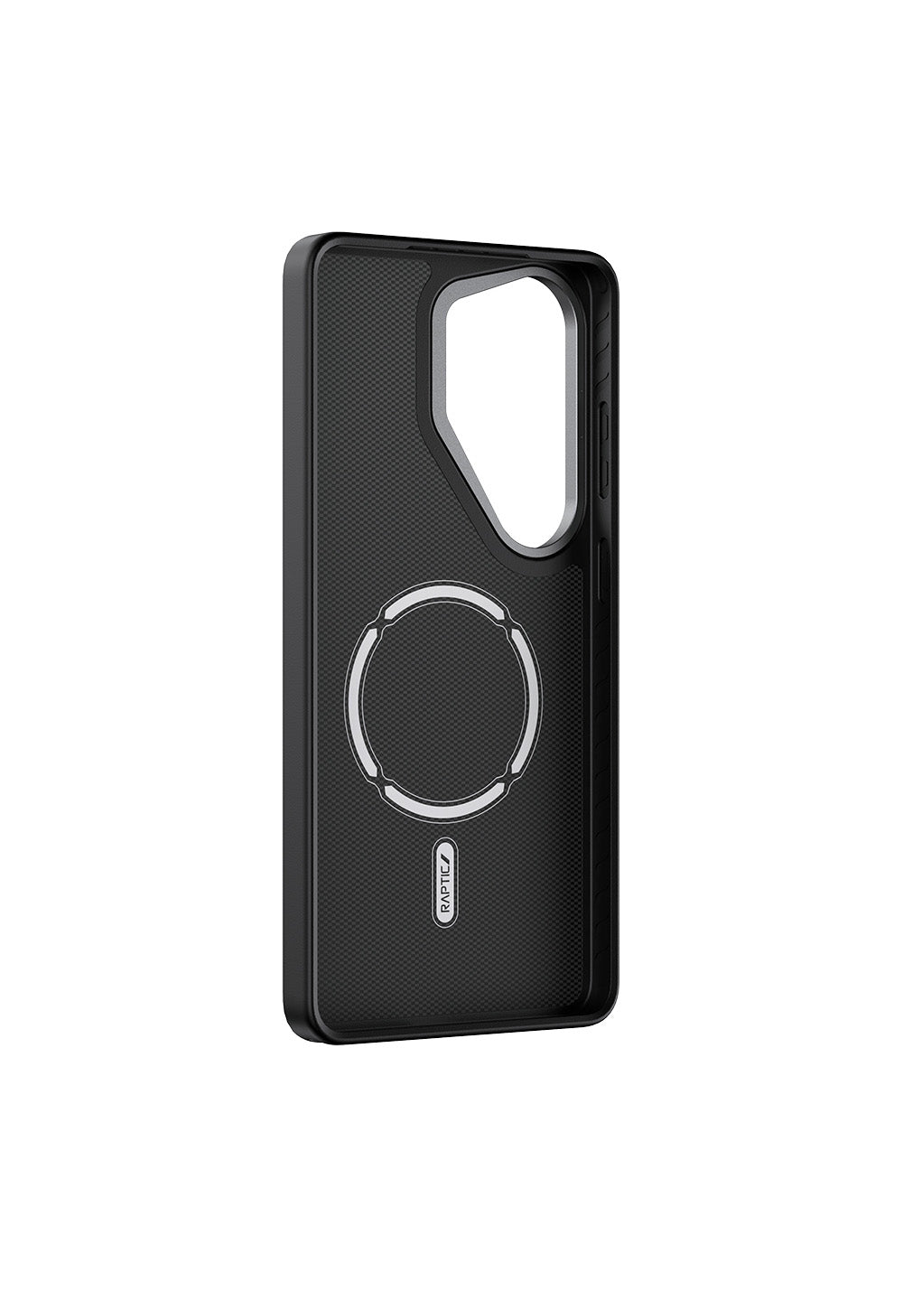 Galaxy S26 Ultra Kılıf Manyetik Şarj Uyumlu 600D Metal Kamera Çerçeveli Raptic Aramid Dual Serisi Karbon Kapak