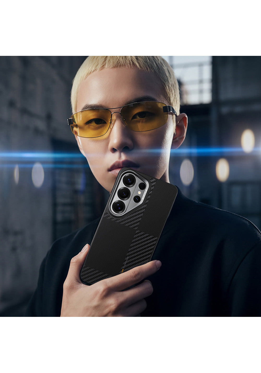 Galaxy S26 Ultra Kılıf Manyetik Şarj Uyumlu 600D Metal Kamera Çerçeveli Raptic Aramid Dual Serisi Karbon Kapak