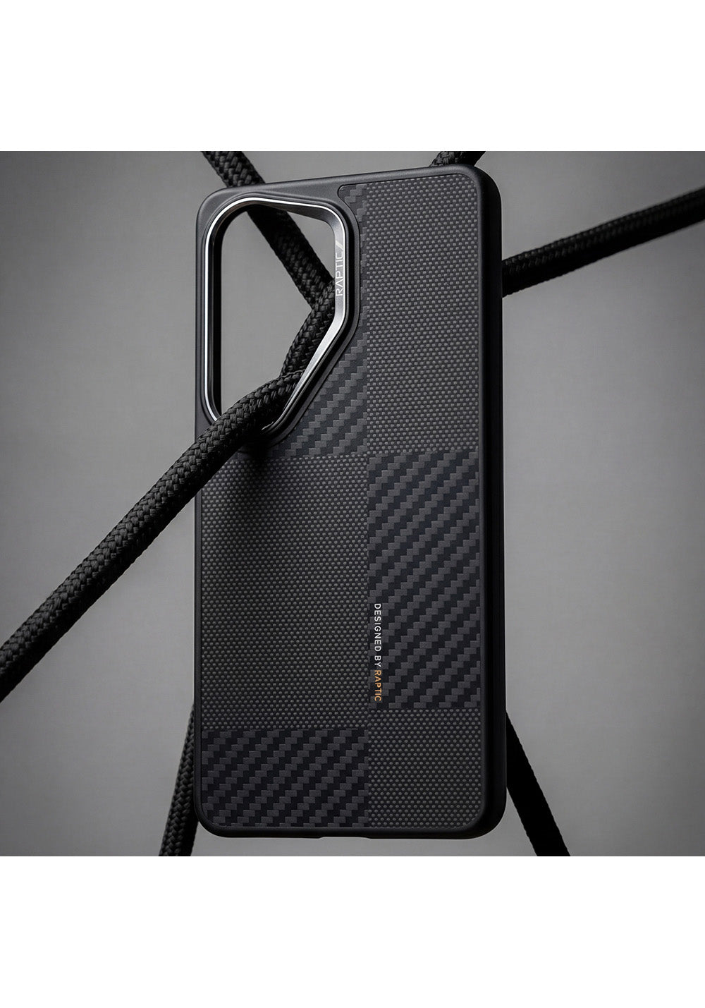 Galaxy S26 Ultra Kılıf Manyetik Şarj Uyumlu 600D Metal Kamera Çerçeveli Raptic Aramid Dual Serisi Karbon Kapak