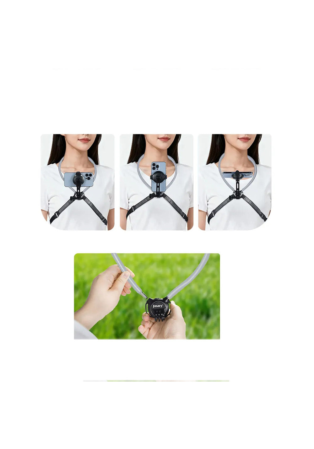 Jmary MG-03 2in1 Eller Serbest Magnetik Boyun Askılı Telefon Tutucu