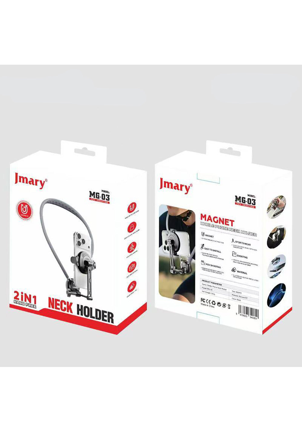 Jmary MG-03 2in1 Eller Serbest Magnetik Boyun Askılı Telefon Tutucu