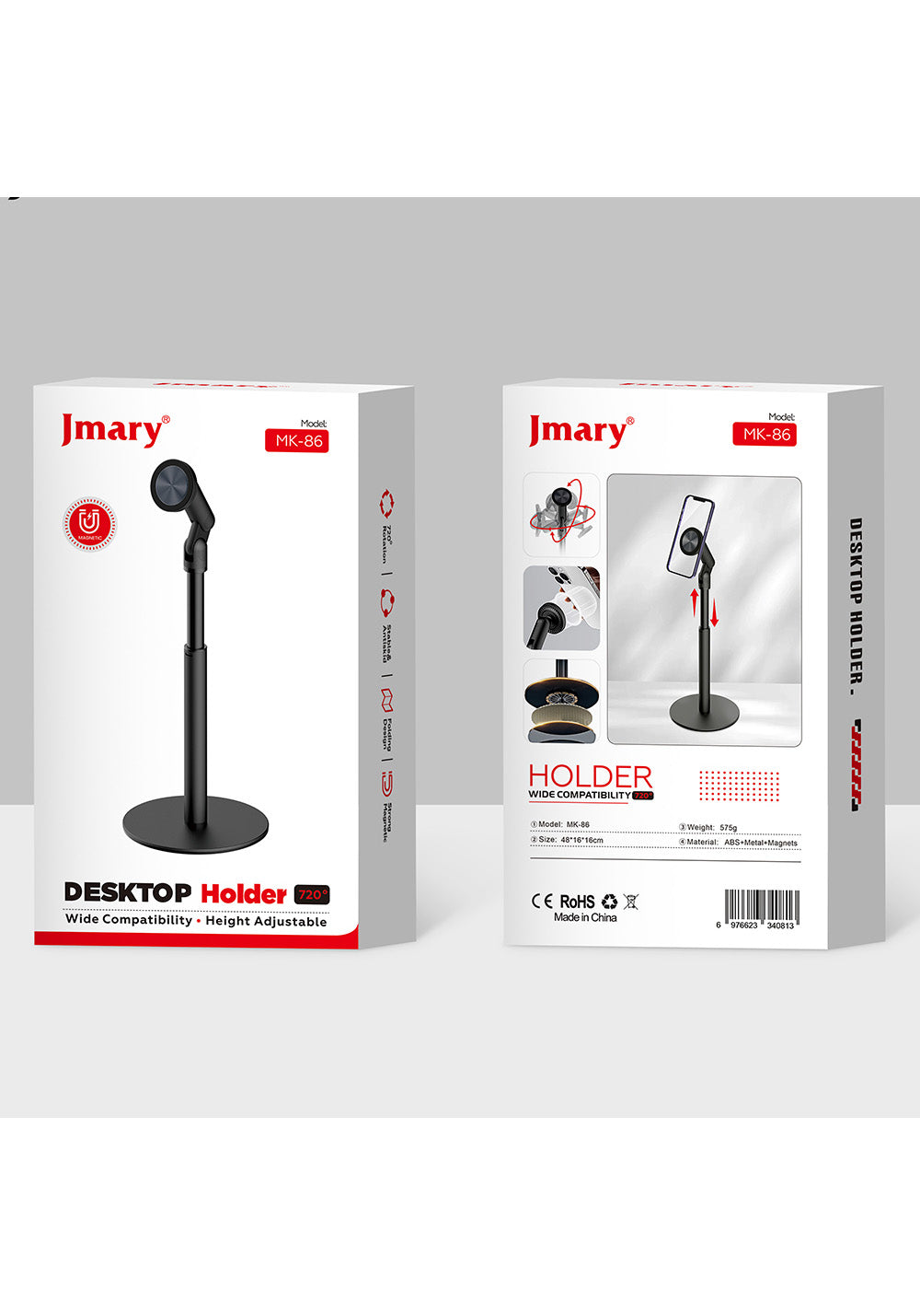 Jmary MK-86 360 Derece Dönebilen Magnetik Düz Zemin Telefon Tutucu